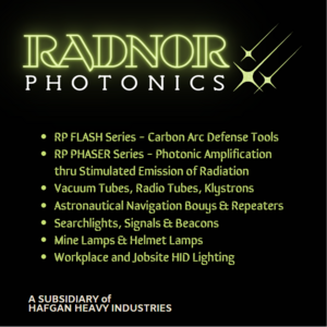 A modernized logo and ad for the Radnor Photonics company