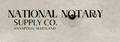 A logo for the National Notary company, with a symbol of a radiant eye